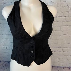 Navy pinstripe Ricki’s vest